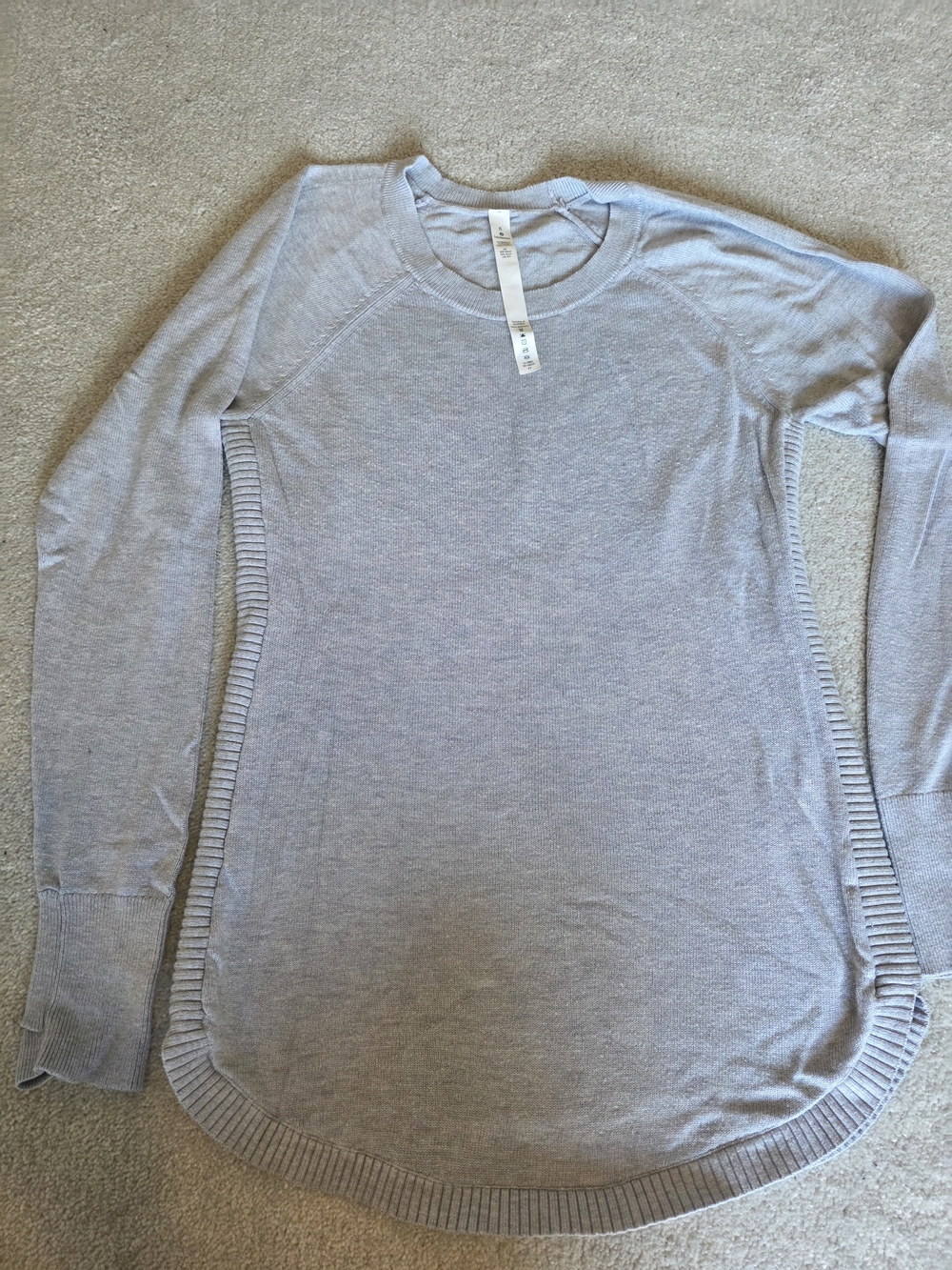 lululemon athletica Women Light Gray Crewneck Sweater
